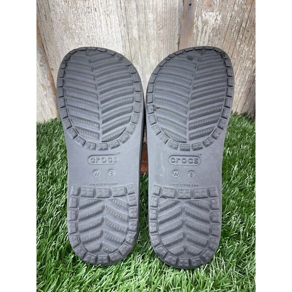 CROCS Black Slides Women's 8 - Picture 6 of 6